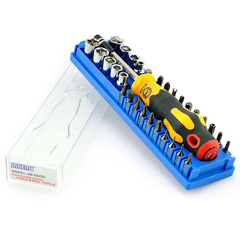 

JAKEMY JM-6095 31 in 1 Screwdriver Set Magnetic Adjustable Ratchet Screwdriver Electrical Household Mechanic Repair Tool Kit