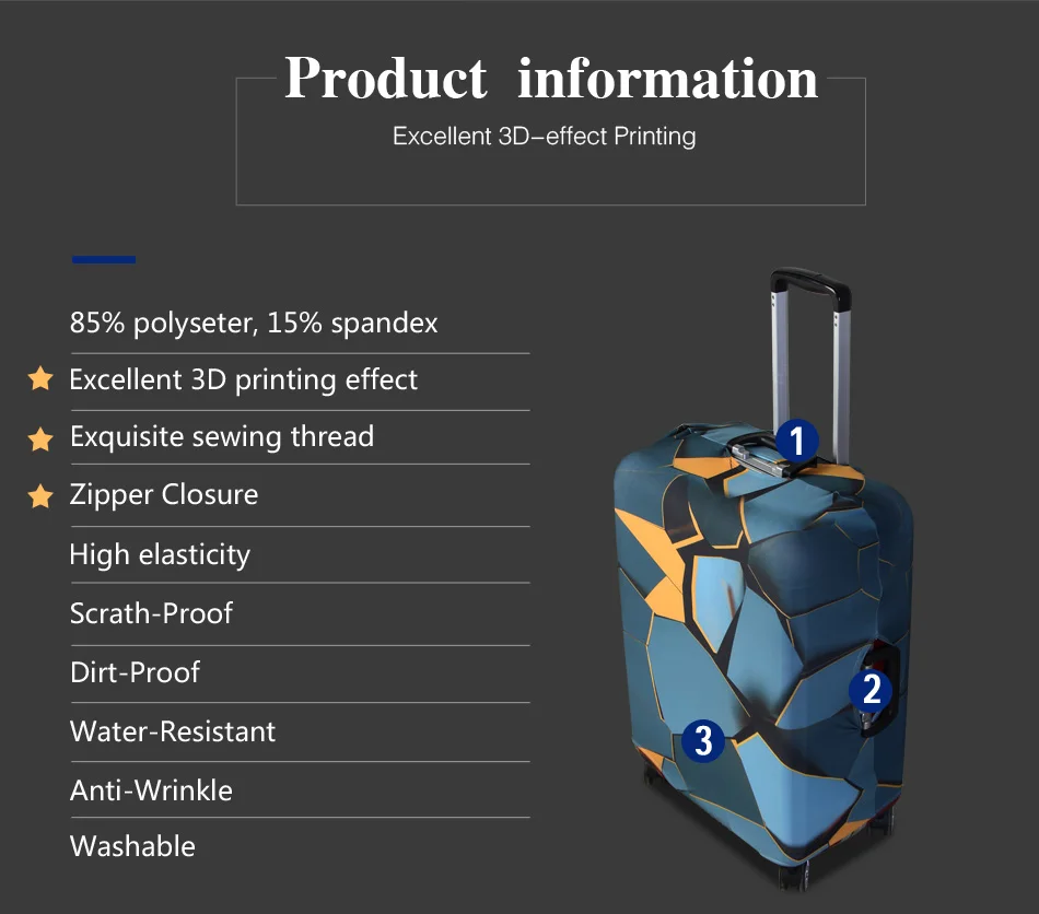 Dispalang доллар принт водостойкий Чехлы для багажа стрейч защитный чехол для чемодана Эластичный Защита багажа для 18-30 дюймов