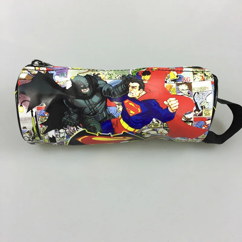 Комиксы DC Marvel Супермен кошелек кожаная ручка карандаш сумки мультфильм аниме флэш Бэтмен человек паук carteira кошельки Детский кошелек для монет - Цвет: Сливовый