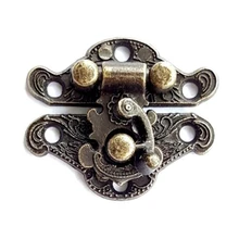 50pcs 23* 28mm Antique Latches Catches Hasps Solid Clasp Buckles Agraffe Small Lock for Wooden Box Hardware Door Furnitures Deco 100pcs 30 18mm antique bronze metal buckles latches catches wooden gift packaging floret jewellery box drawer cabinet door fix