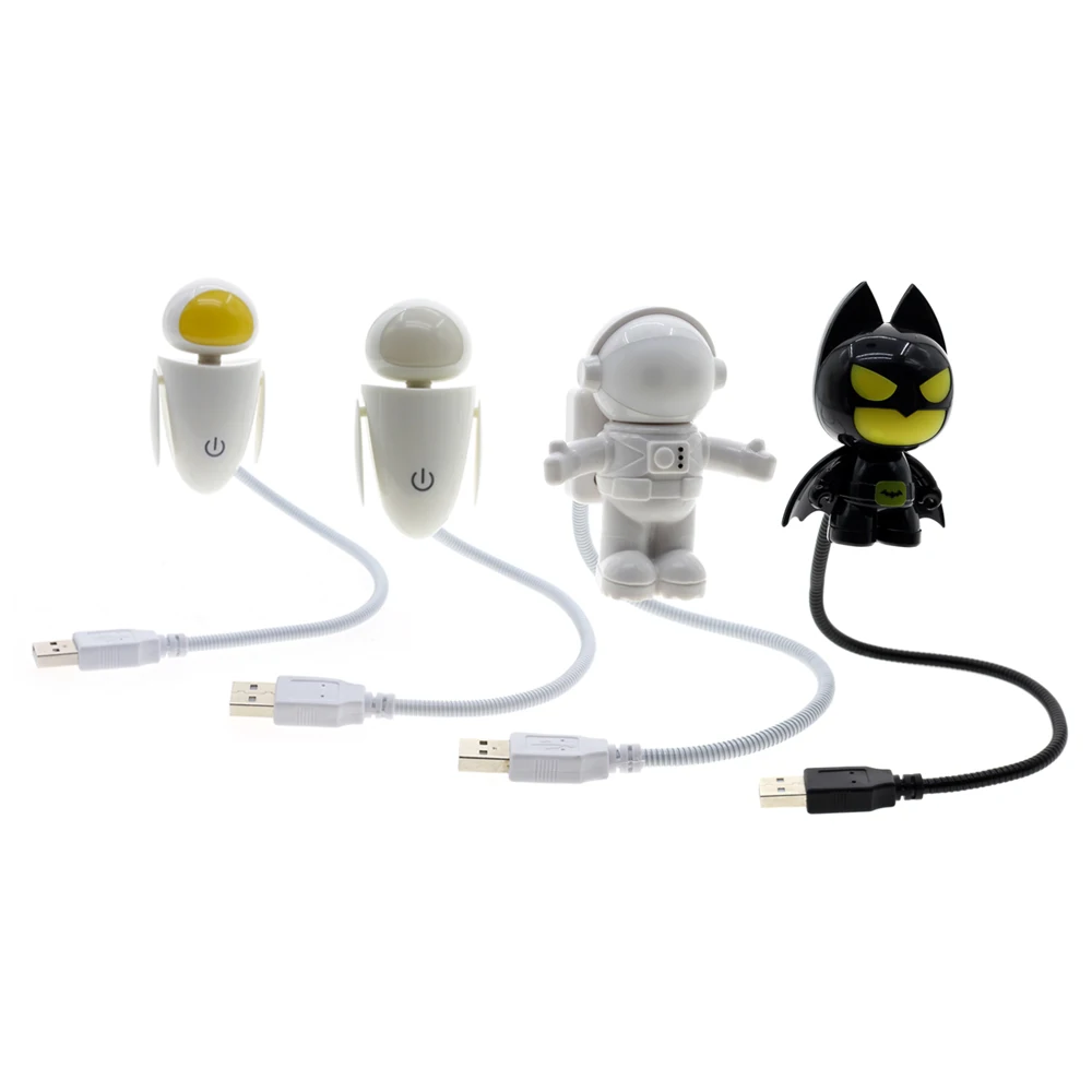 USB LED Night Light Astronaut Spaceman Batman EVEA Adjustable Carton Nightlights For Computer PC La - 32913753463