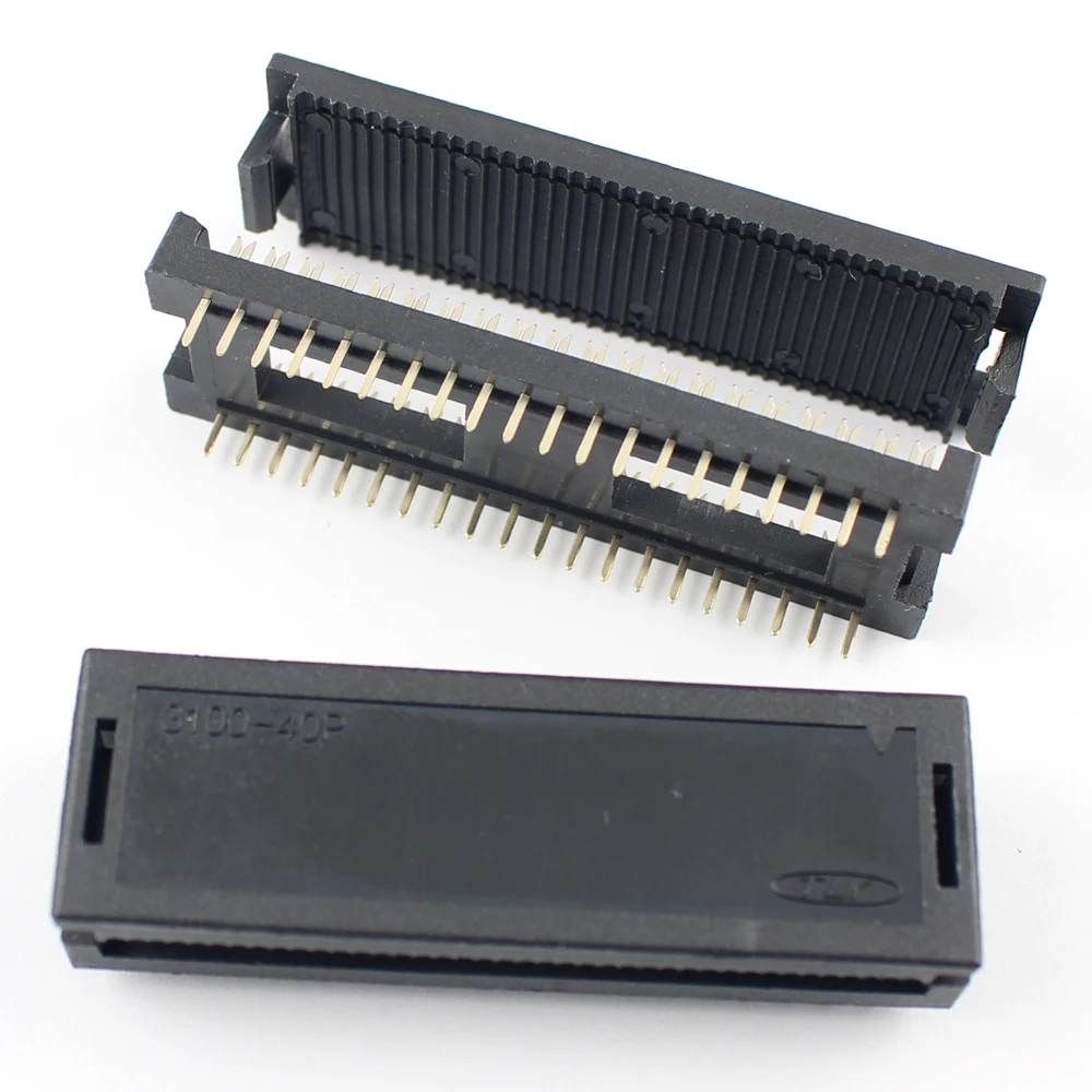 100 Pcs Per Lot 2.54mm 2x20 Pin 40 Pin Male IDC Ribbon Cable Transition