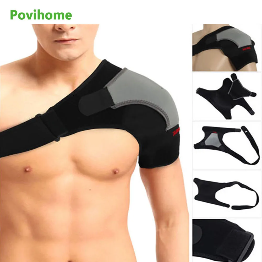 Povihome Left Shoulder Protector Back Support Correct Lumbar Brace