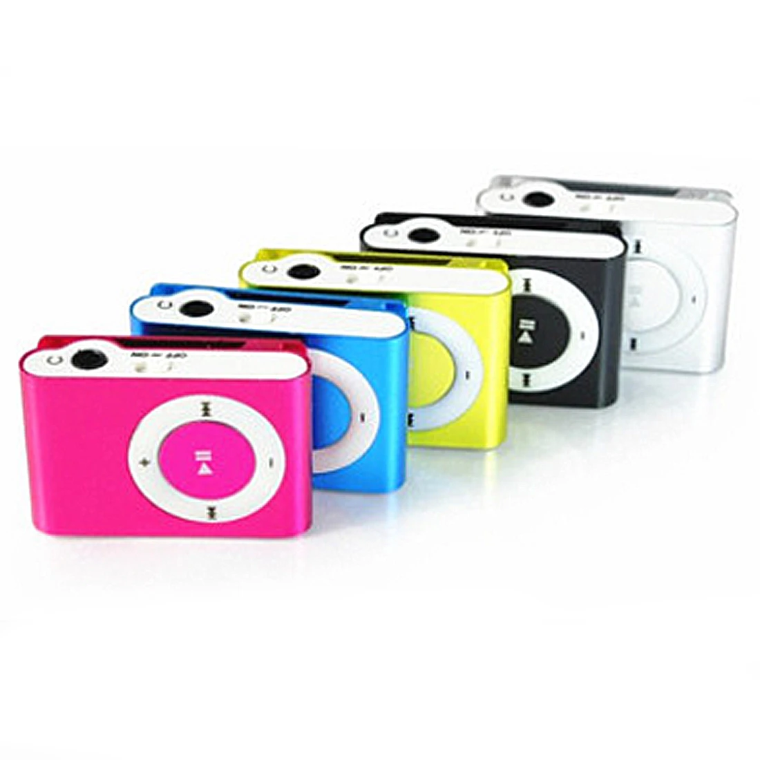 centechia Portable Metal Clip MP3 Player with 8 Candy Colors No Memory Card Music Player with TF Slot