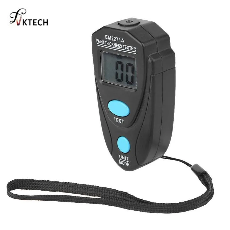 Miglior EM2271A Mini A CRISTALLI LIQUIDI Digital Car Pittura Calibro di Spessore del Tester del Tester Ferromagnetico Film di Spessore di Rivestimento Gauge Russo Inglese