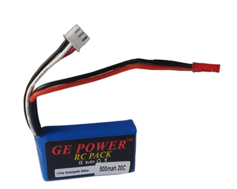 

GE Power 7.4V 500MAH 20C 2s High Power lipo battery RC Model