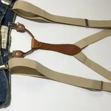 Японские Ретро бретели повседневные дикие взрослые ремни y-типа подтяжки четыре зажимы эластичные ремни мужские и wo мужские