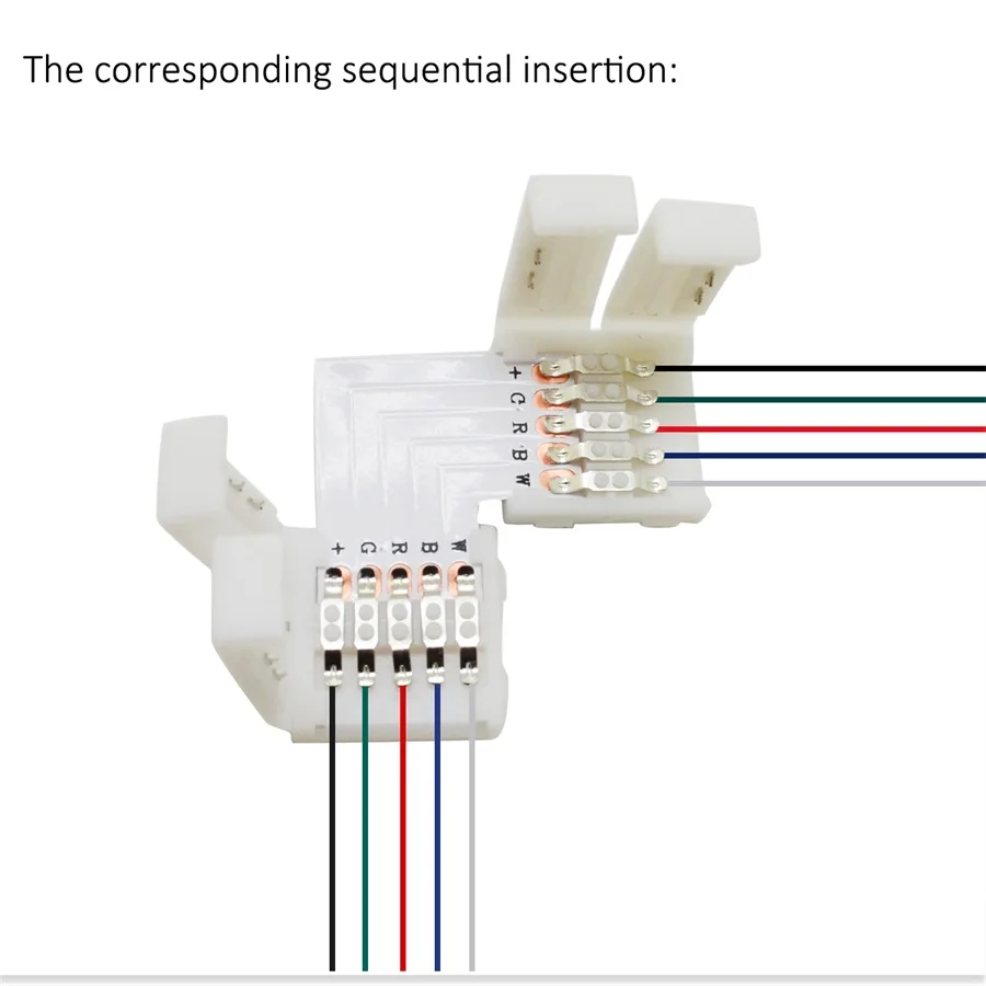 50 шт. 5pin RGBW RGBWW светодиодные ленты Разъем для 10 мм 12 мм ширина 5050 RGB+ W RGB+ WW светильник полосы