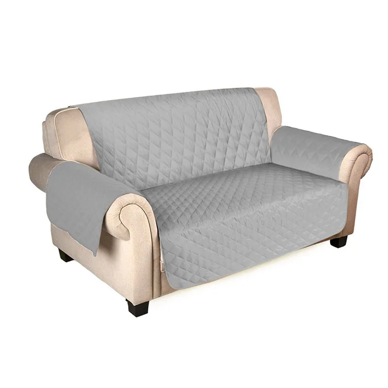 Водонепроницаемый стеганый диван Чехлы для собак домашних животных противоскользящие носки для дивана Recliner чехлов кресло, мебель протектор 1/2/3 местный - Цвет: grey
