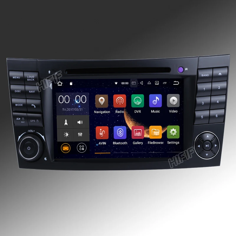 Cheap HIFIF 2Din 7 Inch Android Car DVD Player Video For E-Class/W211/Mercedes/Benz/CLK/G-Class/W463/CLS/W219 Wifi GPS Radio Free Maps 3