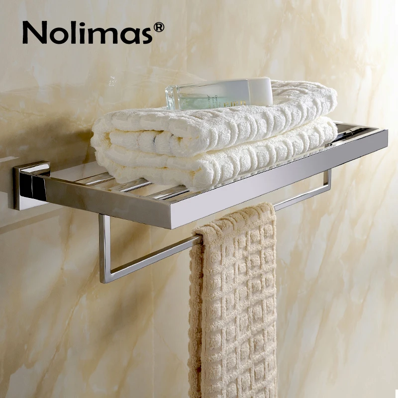 SUS 304 Stainless Steel Bathroom Accessories Set Robe Hook Towel Bar And Mirror Polished Toilet Paper Holder Clothes