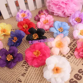 

5.8CM/50PCS High Quality Small Fabric artificial cherry blossom Heads,DIY bouquet arrangements,Decorations for Hair,Hats,Shoes