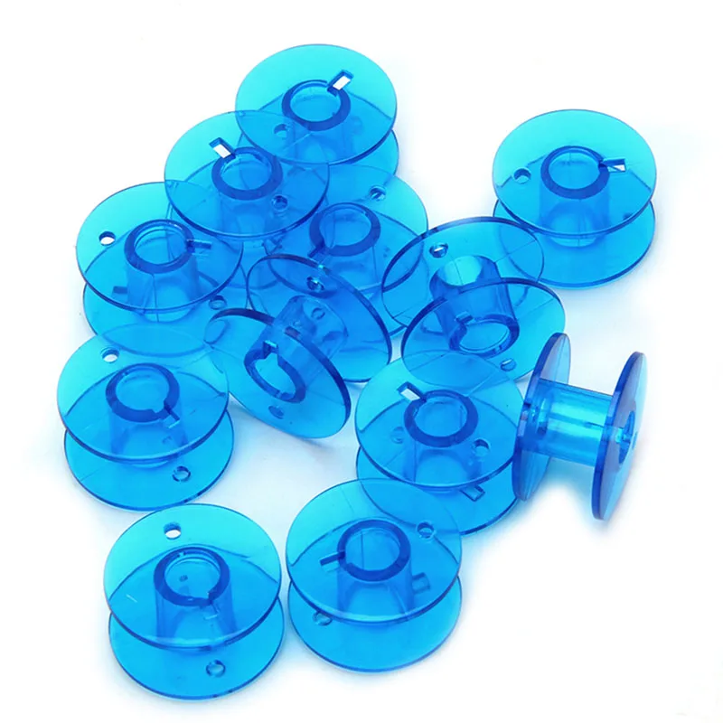 

12PCS Machine Spools Threads String Bobbins Tool Plastic Empty Blue