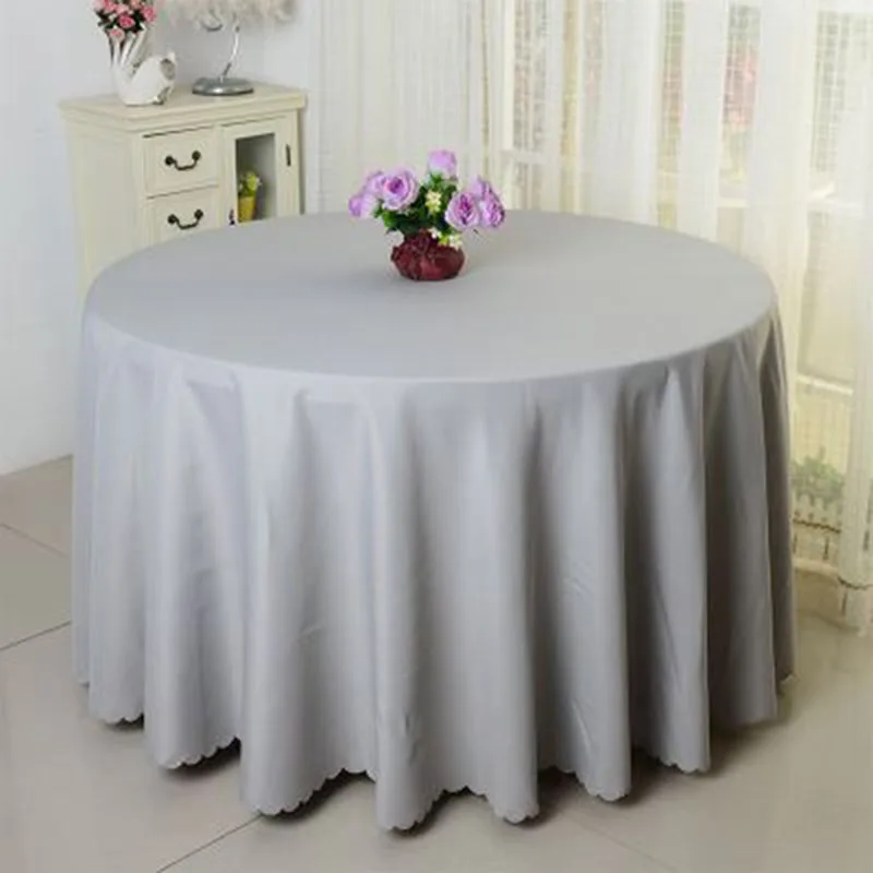 

multi colors Polyester Round Rectangular 100% Polyester Table Cover Wedding Tablecloth Party Table Cover Dining Table Linen