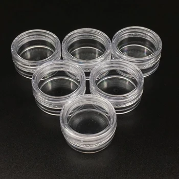 

5pcs 2g 3g 5g 10g 15g 20g Portable Plastic Cosmetic Empty Jars Clear Bottles Eyeshadow Makeup Cream Lip Balm Container Pots