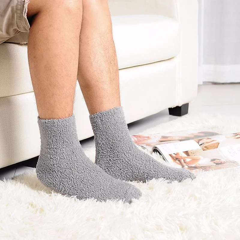 1 пара Очень уютные кашемировые носки для мужчин женщин зимние теплые сна кровать пол домашние пушистые