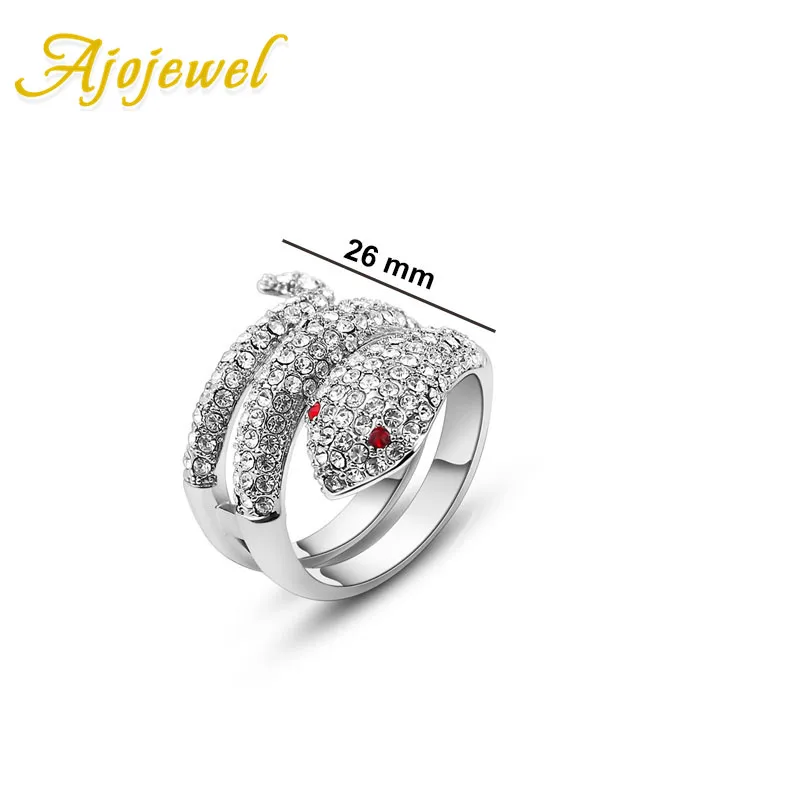 Ajojewel Размеры 5 6 8 9 кольца в виде змейки Для женщин Цвет модное кольцо Ювелирное