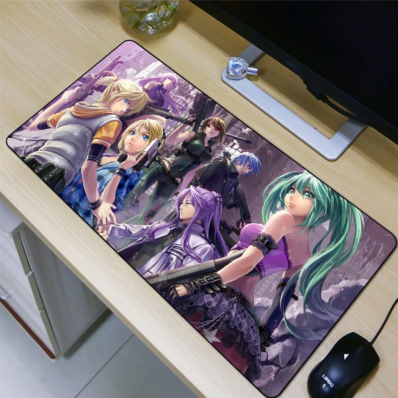 

80X40cm Gaming mouse pad Dawn before the war Large animation pattern Anti-slip Locking Edge Waterproof Natural Rubber Desk mats