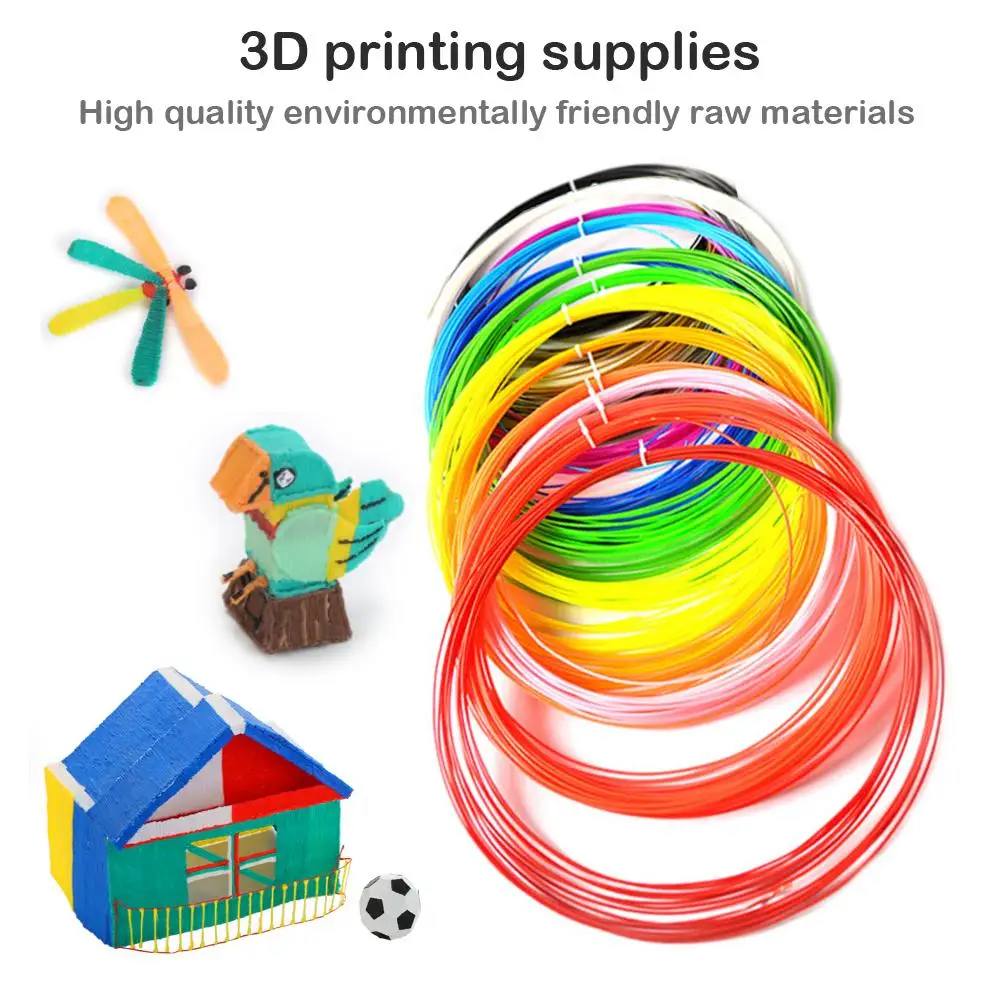 Dikale 3 м x 12 цветная 3D печать материал 3D Ручка нить PLA 1,75 мм пластиковая Заправка для 3D принтера Impresora ручка Pecil