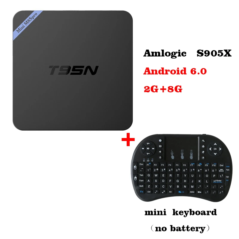 T95N Mini M8S Pro m8spro Android 6.0 TV Box S905X Quad Core Wifi 2G 8G  Memory Smart Set top Box PK X96 Smart TV Box +Keyboard|smart tv box|tv  boxset top box -