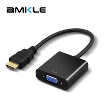 Amkle HDMI to VGA Adapter HDMI Male to VGA Female Video Converter 1080P Digital to Analog Audio for PC Laptop Tablet Projector