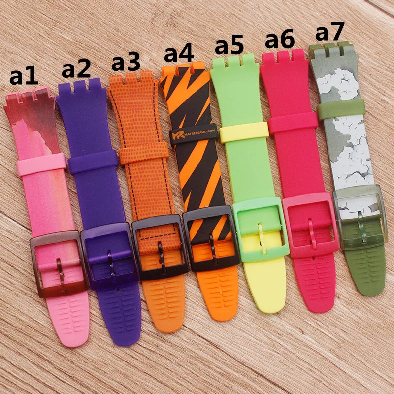 For Swatch SUSB400 SUSB401 Silicone Strap 20mm Buckle Rubber Strap Accessories - buy the price of $14.16 in | imall.com