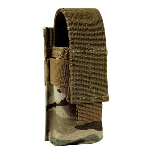 Outdoor Tactical Flashlight Bag Men Military Climbing Camping Hunting Flashlight Pouch Nylon