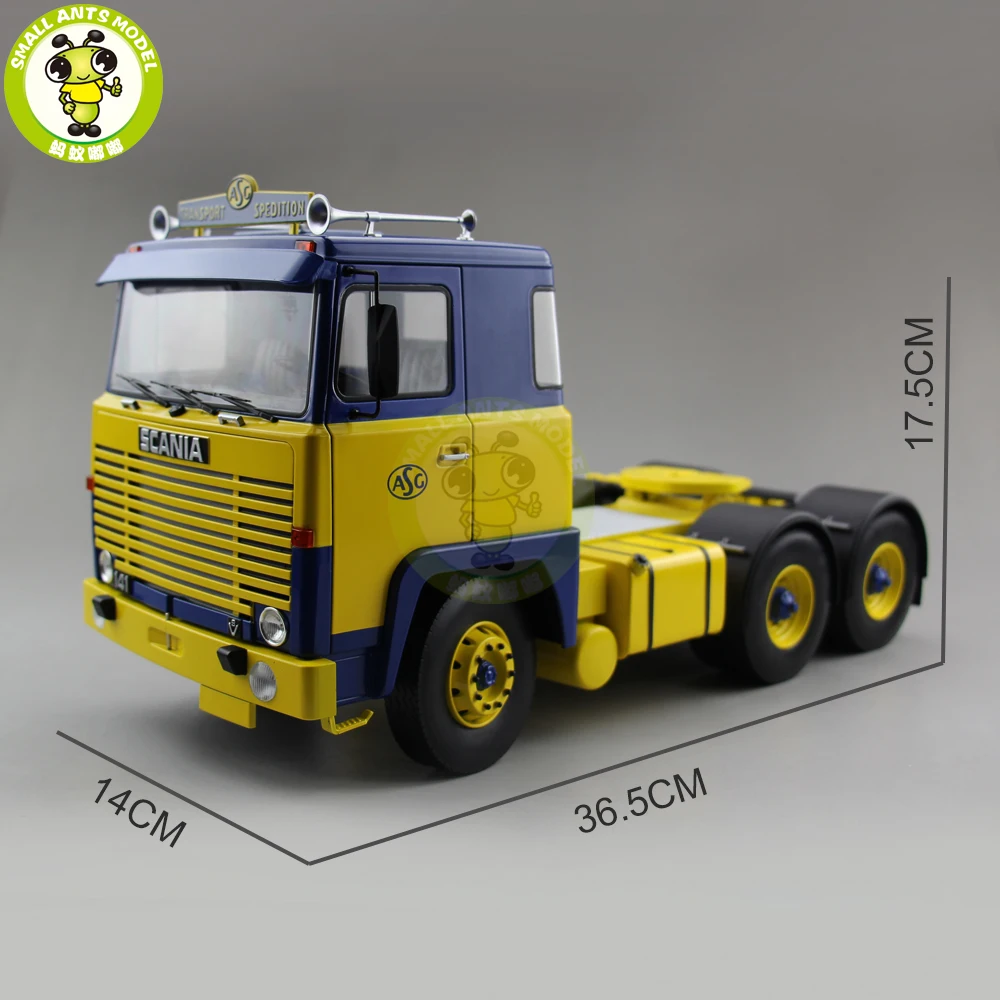 1/18 Scania Lbt 141 тягач Asg 3-Assi 1976 ROAD-KINGS литой автомобиль модели грузовиков игрушки для детей подарок синий и белый