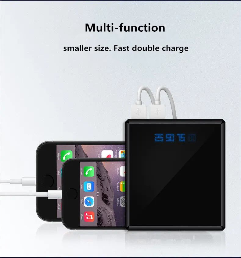 2USB порта Внешний Аккумулятор Чехол без 18650 батарея светодиодный светильник зарядка цифровой дисплей внешний аккумулятор комплекты частей Внешнее зарядное устройство для Xiaomi