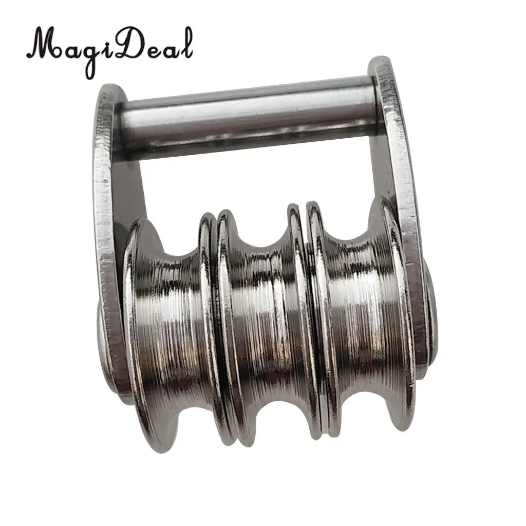 Universal Windsurfing Sail Tack Triple Pulley Wheel - Marine Grade 316 Stainless Steel - Strong & Durable