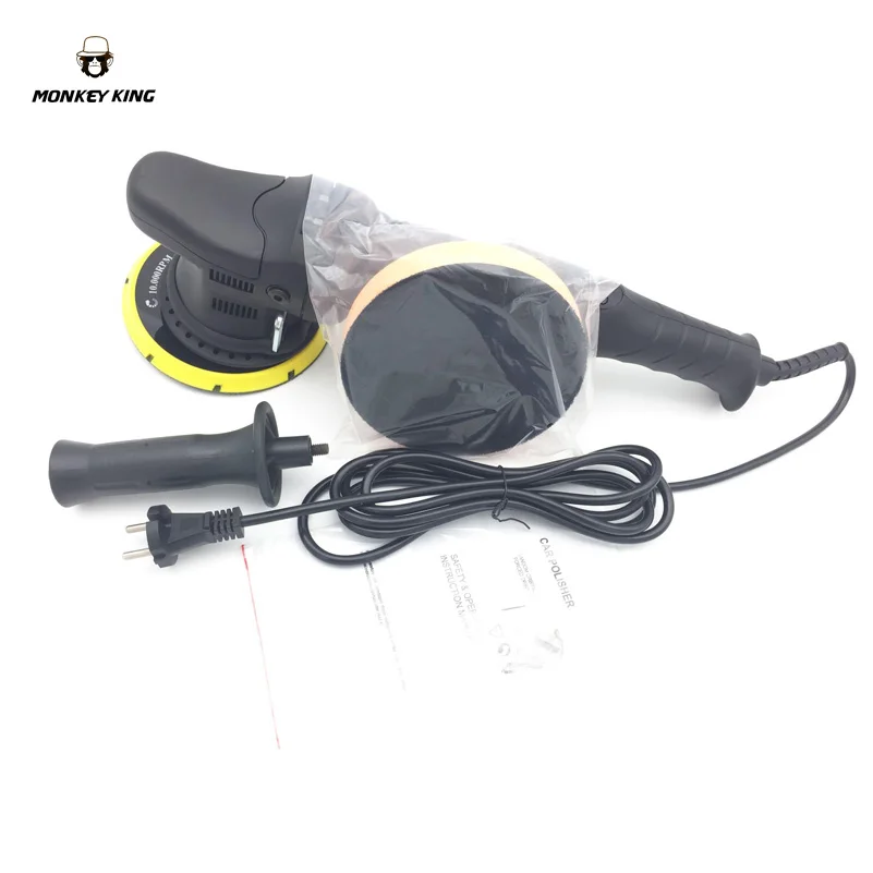 

big throw thread 21mm 6 variable speed digital 6 inch 150mm readout random orbital dual action car polisher buffer 700w 220v