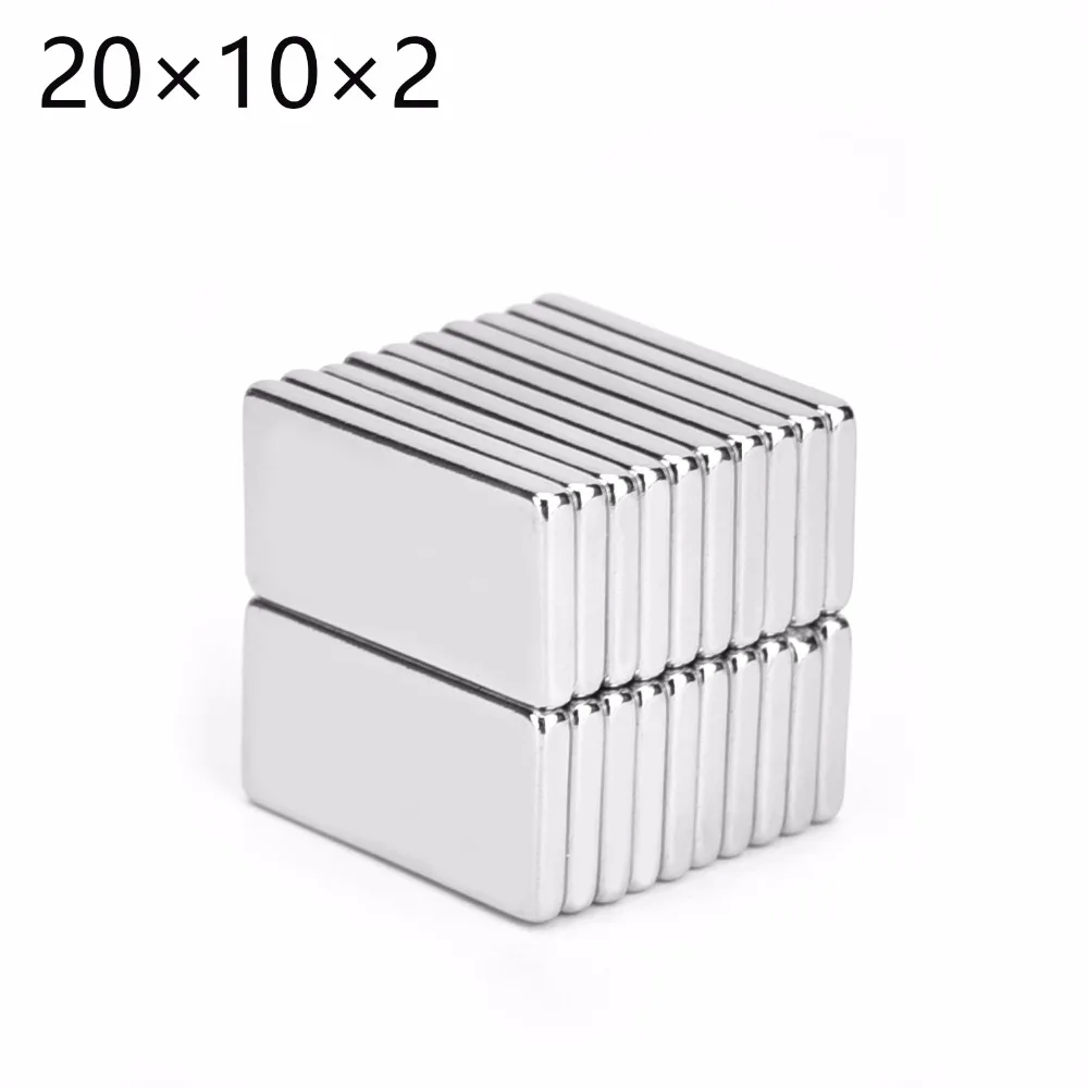 500 шт 20 мм x 10 2 20x10x2 сильный кубовидный холодильник квадратный магнит 20*10*2