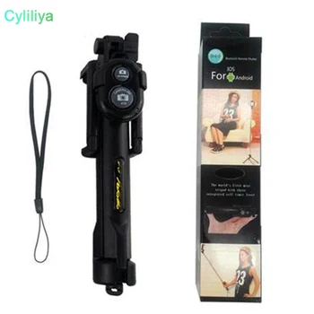 

Selfie stick Tripods bluetooth timer selfie monopods Extendable Self Portrait Stick remote for Android Iphone smartphone 100pcs
