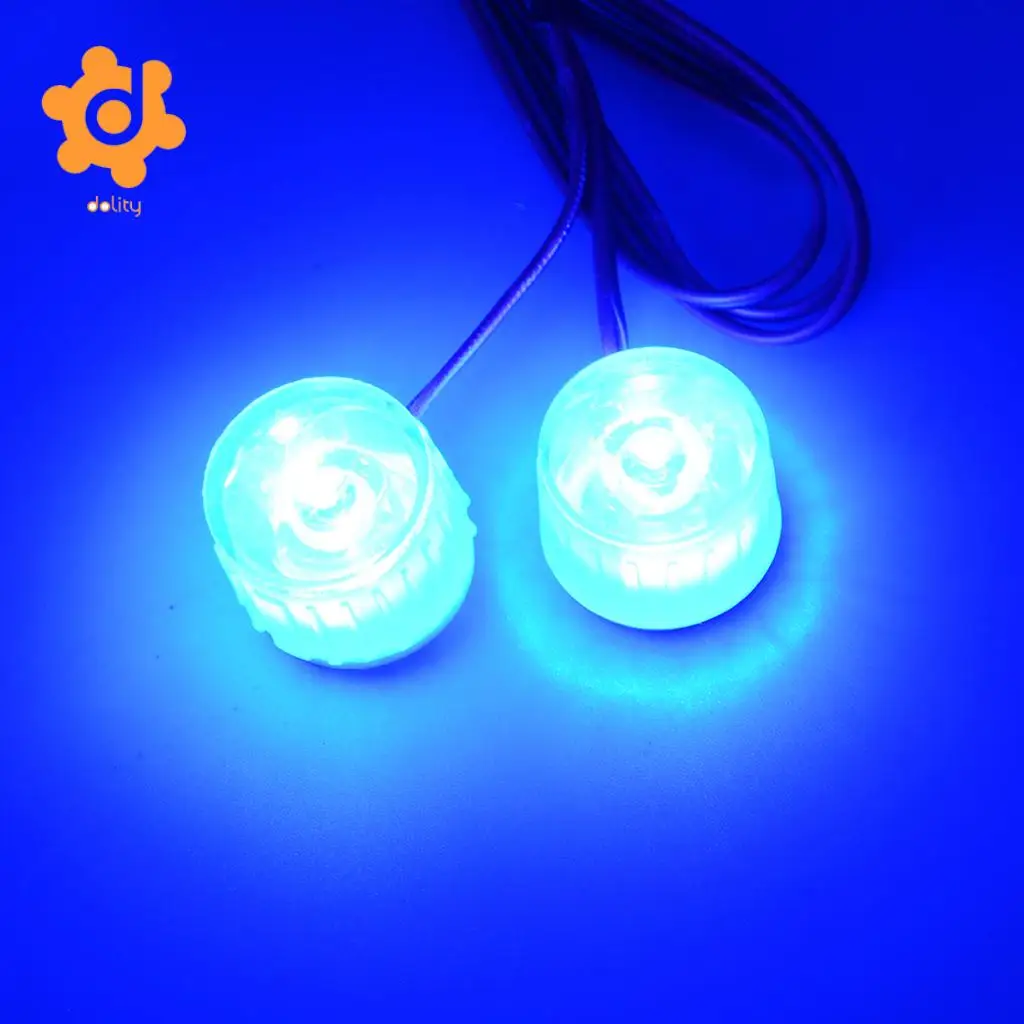dolity 12-85V Car Truck Flashing Emergency Warning LED Strobe Lights Flasher Blue Super bright Long life expectancy