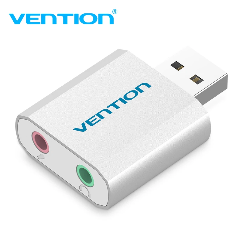 Vention USB внешняя звуковая карта 3,5 мм USB адаптер USB для микрофона динамик аудио интерфейс для Macbook ноутбука ПК USB звуковая карта - Цвет: VAB-S13