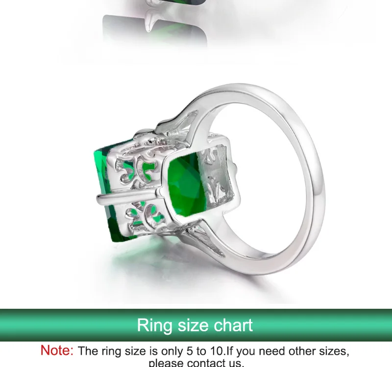 Лидер продаж женские кольца 925 серебро камень для родившихся в мае изумрудно-зеленый русский кольцо с крупным камнем для женщин Свадебные