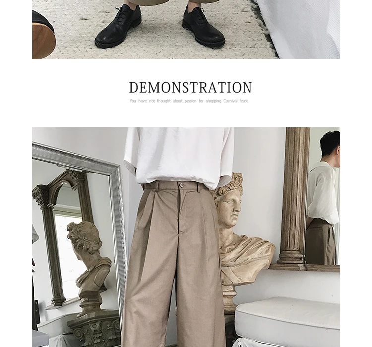 Новые мужские широкие штаны-шаровары в японском стиле, повседневные свободные брюки, мужские штаны-кимоно