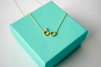 

30PCS- Simple Lightning Bolt Scar Glasses Necklaces Special Eyeglasses Geometric Chain Necklace Jewelry Gift for Women