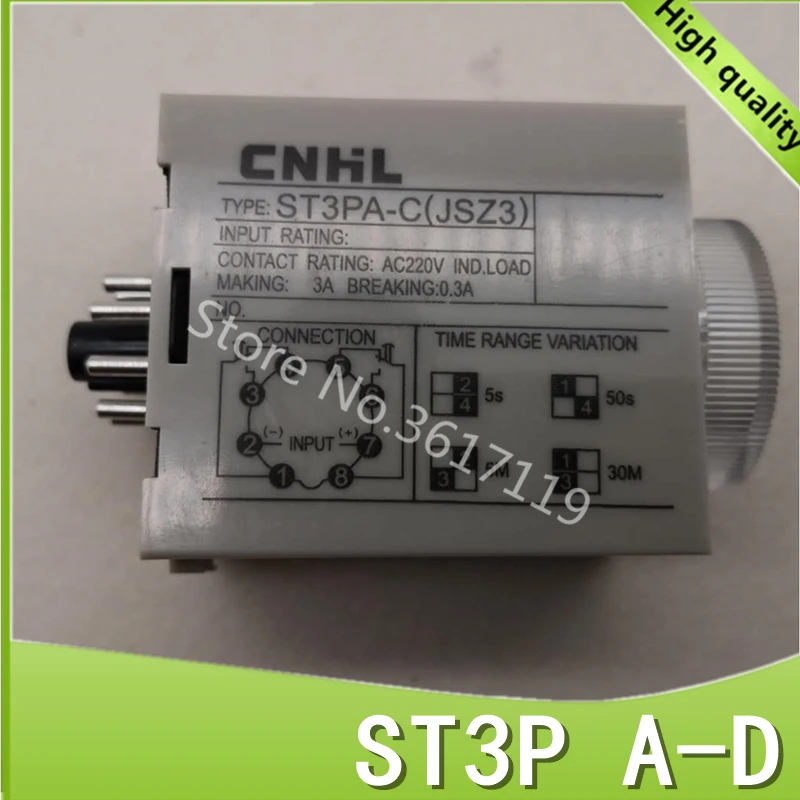 ST3PA-D AC220V AC110V AC380V AC36V DC24V DC12V Time relay timing relay timing power-on delay ST3P JSZ3 A-D