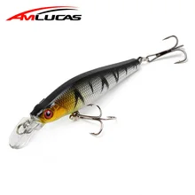 Amlucas High quality Fishing Lure 85mm 8.3g Minnow Onerous Bait iscas artificiais Fishing Wobblers Crankbait Fishing Sort out WE313