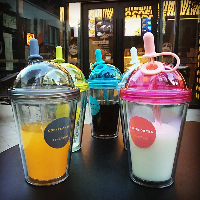 

Water Juice Bottle Food Grade Tumbler Sippy Cup Beverage Children Drinks Tool Outdoor Potable Leakage-proof Milk Water Mug 1pcs