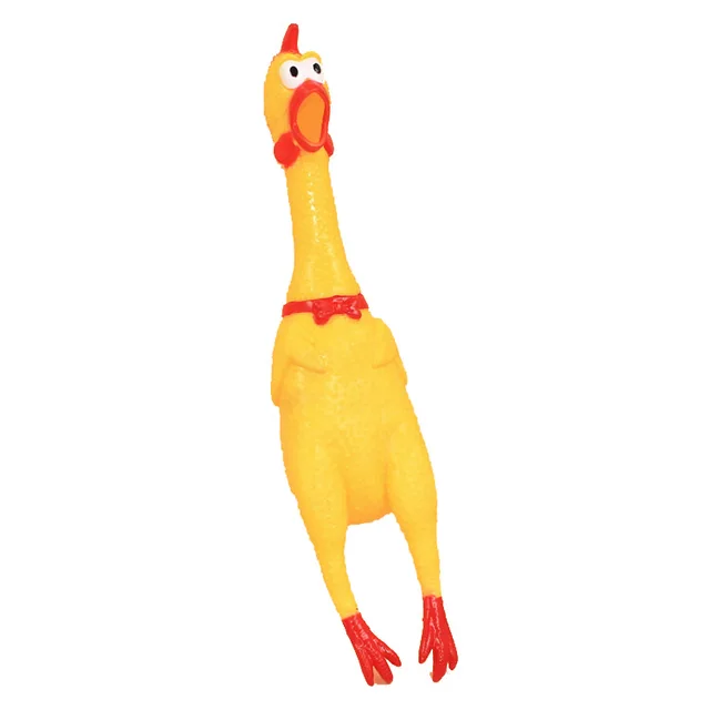 Buy 2Pcs Funny Push Screaming Mini Rubber Chicken Toys