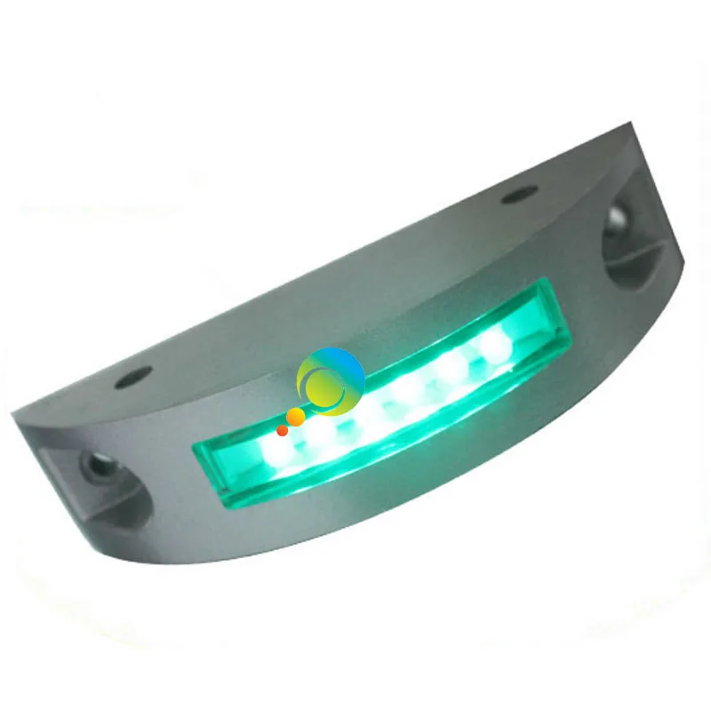 Flash mode high brightness green LED flashing light solar road marker