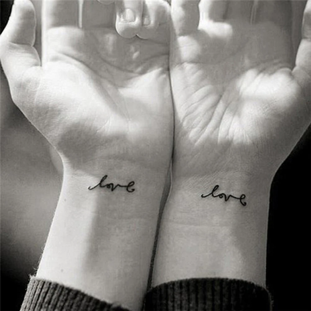 

HOT 1 Pc Temporary Tattoos Stickers Waterproof Body Art Removable Flash Tattoo Love Letters Pattern Wholesale