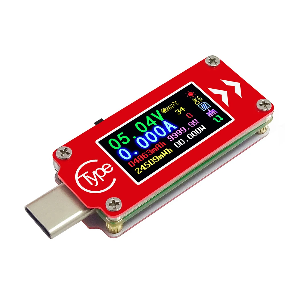 USB Voltage Tester Digital Voltage Power Type-C PD Ammeter Detector Voltmeter US