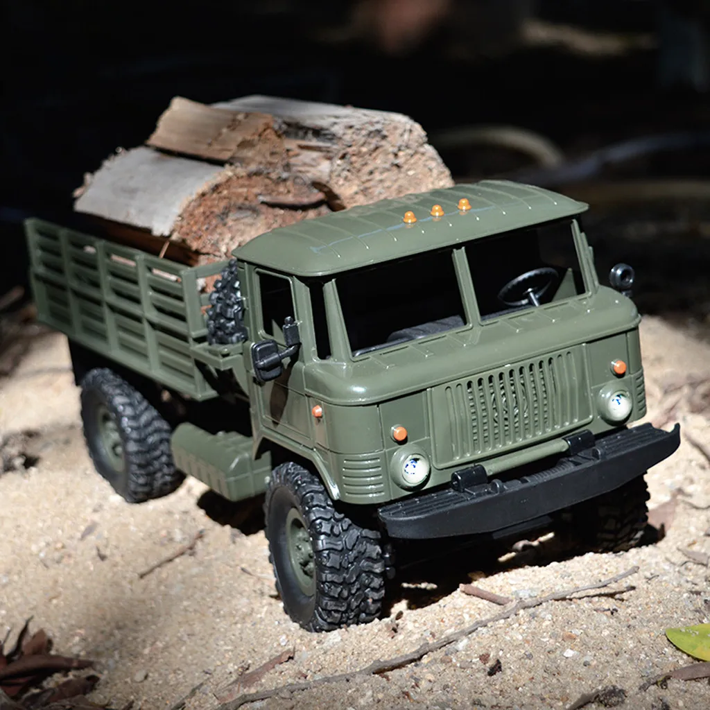 

Radio-controlled Cars WPL B-24 GAZ-66 1/16 Remote Control Military Truck 4 Wheel Drive Off-Road RC Trunk Climbing Car