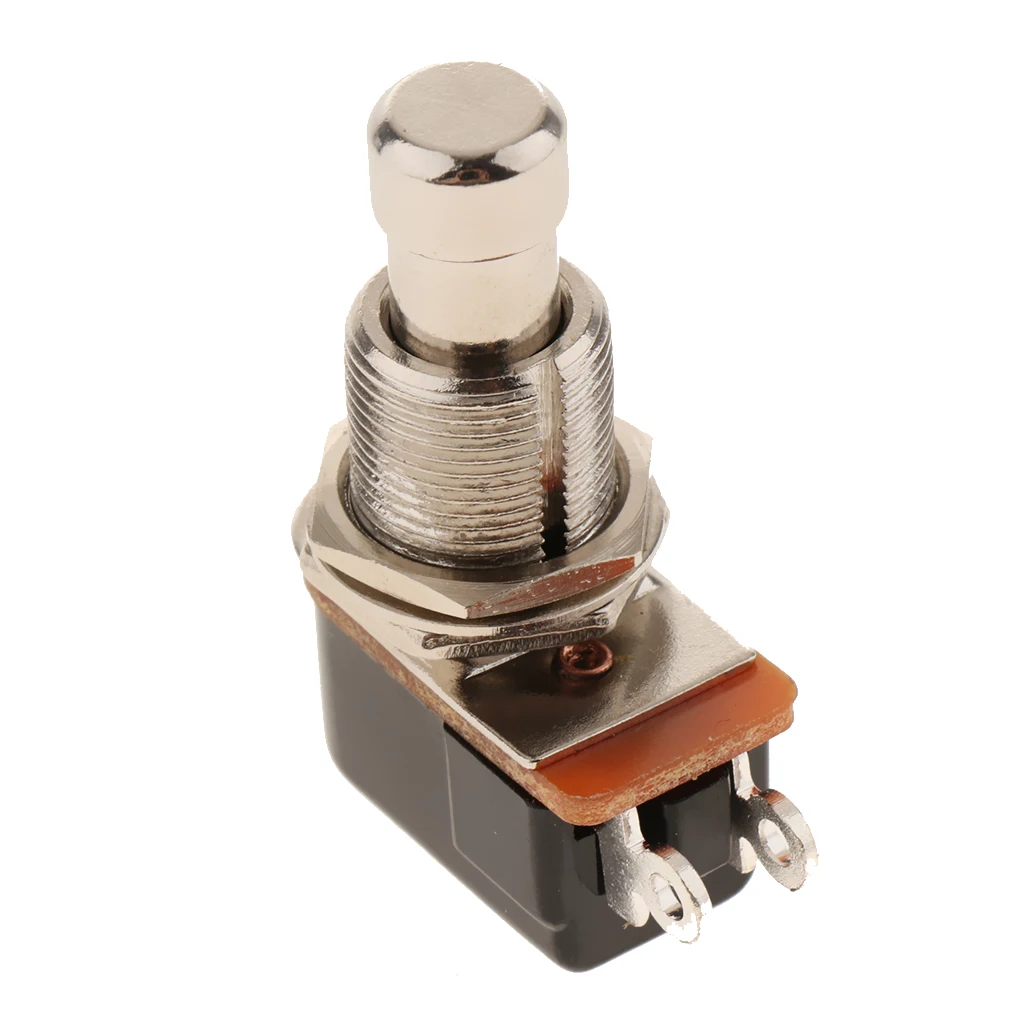 1 Piece Metal Button Switch Foot Pedal Button Latching Stomp Foot Switch Rustproof for Various Instruments