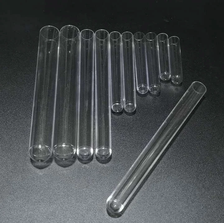 12pcs/lot 20x200mm Glass Test Tubes with Round Bottom Flat top for