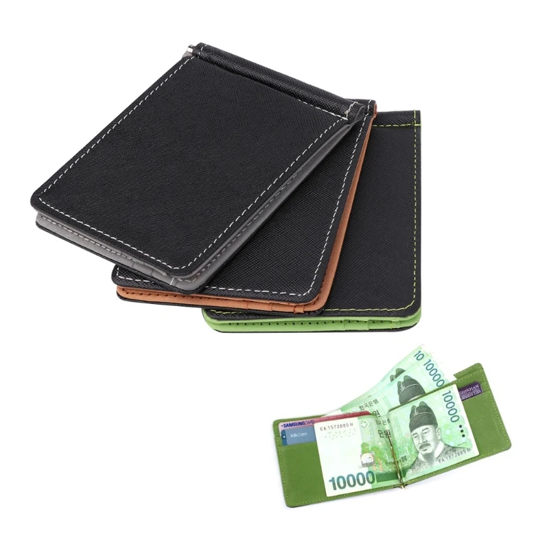 THINKTHENDO мужской бумажник с зажимом для денег, кошелек для ID, новинка