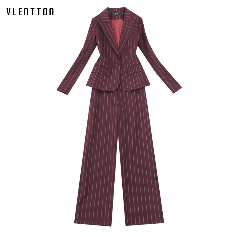 2018 New Autumn Winter Female Business Suits Elegant Long Blazer And Wide Leg Pants Two Piece Set Office Layd Pants Suit Outfit 2018 New Autumn Winter Female Business Suits Elegant Long Blazer And Wide Leg Pants Two Piece Set Office Layd Pants Suit Outfit